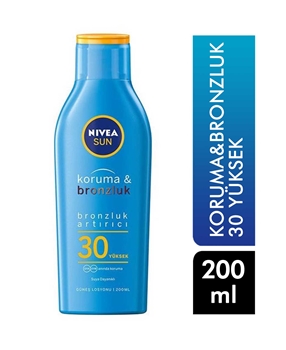 Nivea Sun Sun Milk 200 ml Protection & Bronze 30+ SPF Picture of Nivea Sun Sun Milk 200 ml Protection & Bronze 30+ SPF