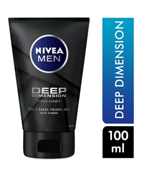Nivea Men Facial Cleansing Gel 100ml Deep Dimension Picture of Nivea Men Facial Cleansing Gel 100ml Deep Dimension