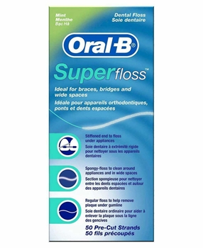 Oral B Super Dental Floss - Mint Oral-B, Diş İpi, Super Floss, Nane, naneli, 5 adet, 5pcs, 5 pieces, diş arası temizliği, kaliteli diş ipi, diş eti sağlığı, sağlıklı diş etleri, parçalanmayan diş ipi, kopmayan diş ipi, komple ağız bakımı, diş eti temizliği, bakterileri temizler,  dişipi, disipi