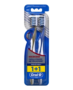 Oral B Toothbrush 1+1 Pro-Expert All in One - Medium oral b, oralb, diş fırçası, oral b diş fırçası, oral b pro expoert, oral b proexpert, orta sertlikte diş fırçası, diş fırçası nasıl olmalı, diş fırçası ne kadar sert olmalı, oral b proexpert all in one medium satın al, oral b proexpert all in one medium fiyat