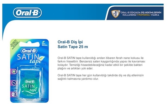Picture of Oral B Floss 25 M Satin Tape - Mint