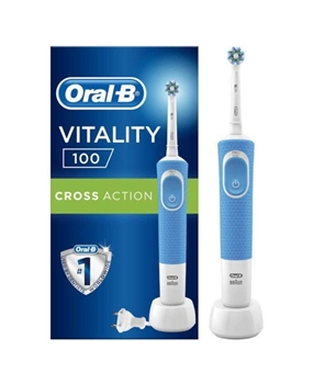Oral-B Şarjlı Diş Fırçası D100 Cross Action Mavi Picture of Oral-B Şarjlı Diş Fırçası D100 Cross Action Mavi