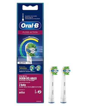 Oral-B Şarjlı Diş Fırçası Yedek Başlık 2'li Floss Action Picture of Oral-B Şarjlı Diş Fırçası Yedek Başlık 2'li Floss Action