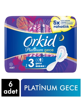 Orkid Hijyenik Ped Platinum 6'lı Gece Picture of Orkid Hijyenik Ped Platinum 6'lı Gece