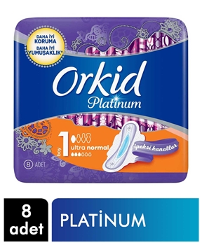 Orkid Hijyenik Ped Platinum 8'li Normal Picture of Orkid Hijyenik Ped Platinum 8'li Normal