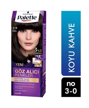 Palette Saç Boyası 50 ml Göz Alıcı Renkler Koyu Kahve 3-0 Tüp Krem Picture of Palette Saç Boyası 50 ml Göz Alıcı Renkler Koyu Kahve 3-0 Tüp Krem