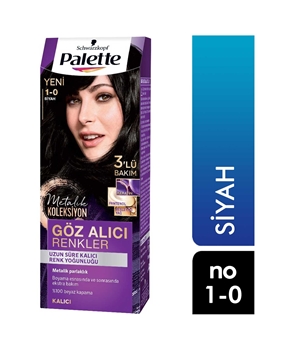 Palette Saç Boyası 50 ml Göz Alıcı Renkler Siyah 1-0 Siyah Tüp Krem Picture of Palette Saç Boyası 50 ml Göz Alıcı Renkler Siyah 1-0 Siyah Tüp Krem