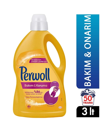 Picture of Perwol Liquid Laundry Detergent 3 lt Care & Protection 50 Wash