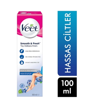 Veet Tüy Dökücü Krem 100 ml Smooth Fresh Hassas Ciltler İçin veet, vit, ağda, kadın ağda, tüy dökücü krem, tüy dökücü, kolay ağda, kadın tüy dökücü krem, tüy dökücü satın al, ağda kremi satın al, tüy dökücü krem fiyatları, ağda kremi