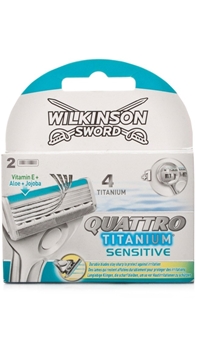 Wilkinson Sword Quattro Titanium Sensitive Refill Razor Blade 2's Picture of Wilkinson Sword Quattro Titanium Sensitive Refill Razor Blade 2's