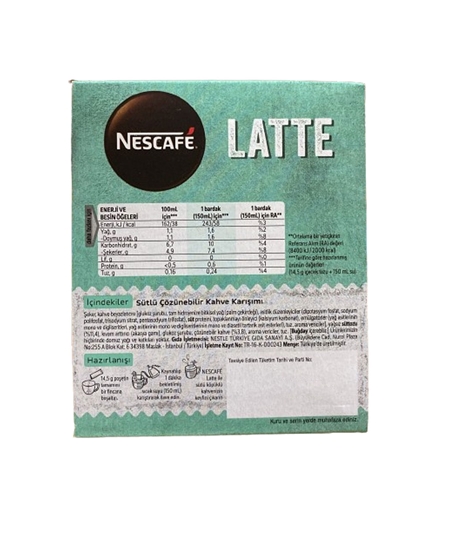 Picture of Nescafe Latte 14.5 gr 24's Pack