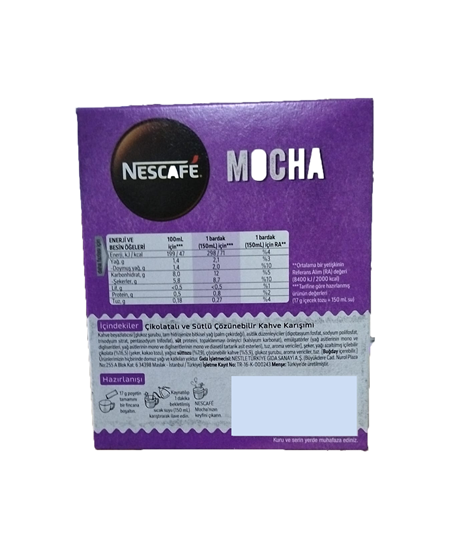 Picture of Nescafe Mocha 17.9 gr 24 Pack Chocolate Milk Foam