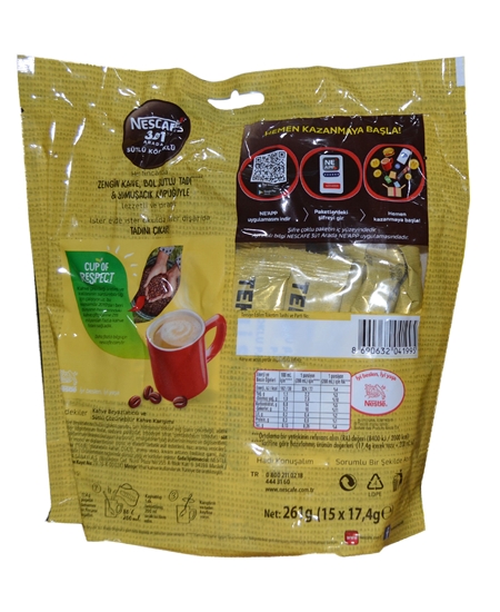 Picture of Nescafe 3 in 1 17.4 gr 15's Pack Milky Foamy
