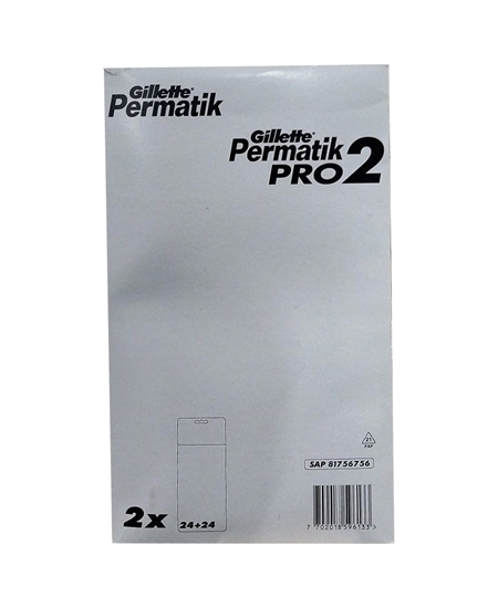 Picture of Gillette Permatik Razor Blade 48's + Permatik Pro2 48's Karma Card