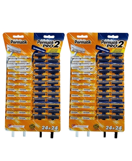 Picture of Gillette Permatik Razor Blade 48's + Permatik Pro2 48's Karma Card