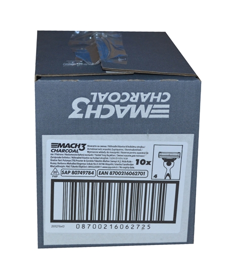 Picture of Gillette Mach3 Charcoal Refill Razor Blade 4's