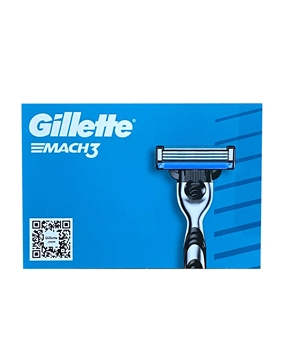 Gillette Mach3 Refill Blade 8's Cardboard Picture of Gillette Mach3 Refill Blade 8's Cardboard