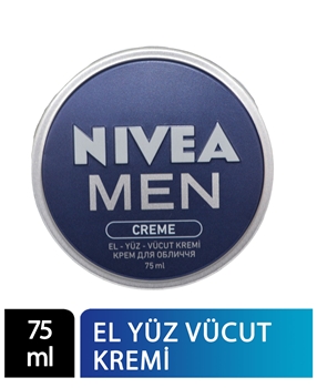 Nivea Men Creme 75 ml Hand Face Body nivea, nivea men, el kremi, yüz kremi, nemlendirici krem, vücut kremi, erkek el kremi, erkek yüz kremi, erkekler için nemlendirici krem, nivea men erkek el kremi satın al, nive men erkek el kremi fiyat