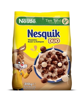 Nesquik Wheat and Corn Flakes 310 gr Milky Cocoa Duo Picture of Nesquik Wheat and Corn Flakes 310 gr Milky Cocoa Duo