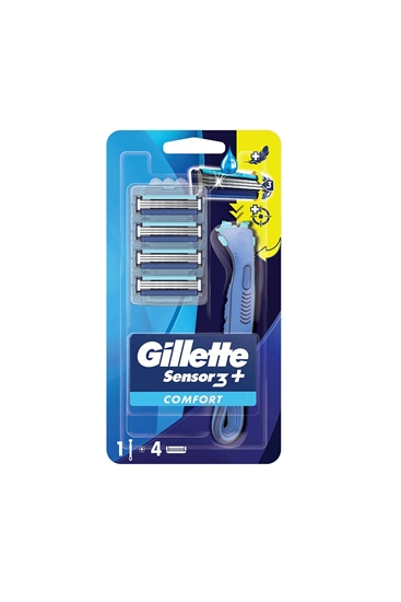 Picture of Gillette Sensor 3 Plus Comfort Razor + 4 Blades