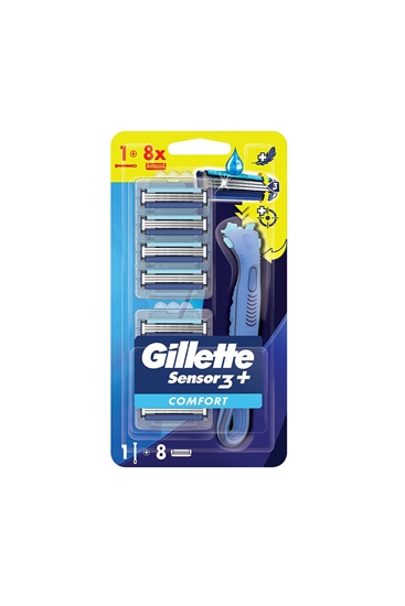 Picture of Gillette Sensor 3 Plus Comfort Razor + 8 Blades