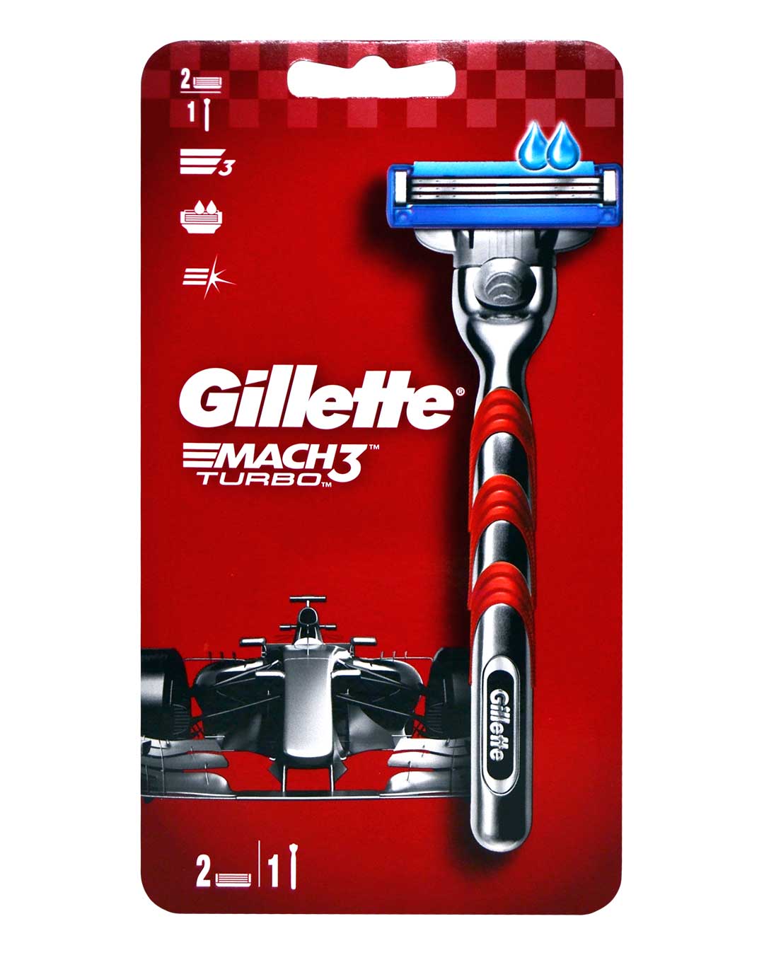 Gillette MACH3 TURBO 2 UP RED EDITION | FmcgStore.com