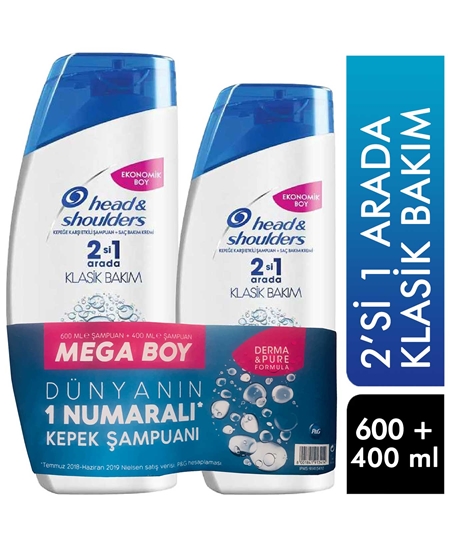 Picture of Head & Shoulders Shampoo 600+400 ml 2in1 Classic Care