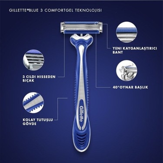 Picture of Gillette Blue3 Disposable Shaving Razor 9+3 Comfort 