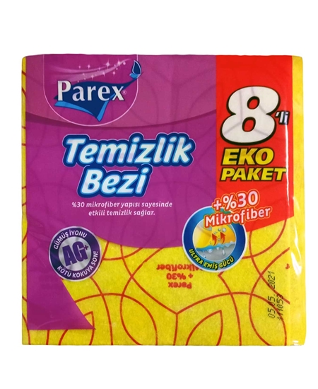 Picture of Parex MicroFiber Temizlik Bezi 8'li Eko Paket