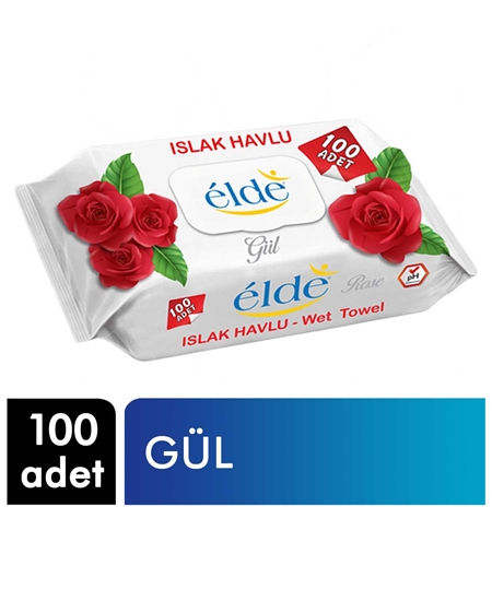 Picture of Elde Islak Havlu 100'lü Gül
