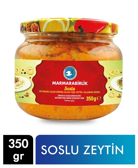 Picture of Marmara Birlik Soslu Zeytin Cam Kavanoz 350 gr