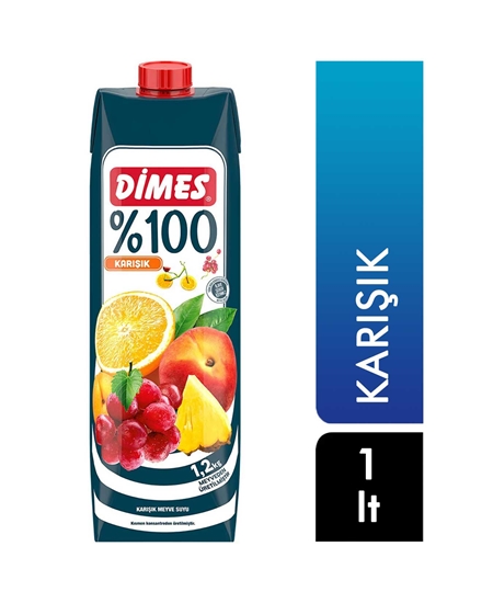 Picture of P-Dimes %100 Meyve Suyu 1 lt Karışık