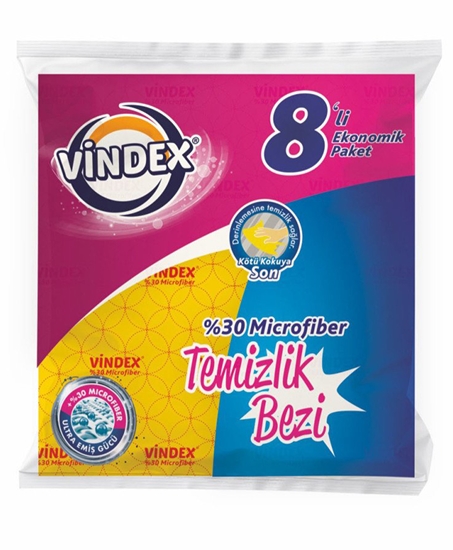 Picture of Vindex %30 Mikrofiber Temizlik Bezi 8'li Paket