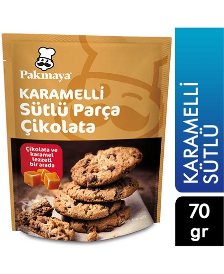 Picture of Pakmaya Parça Çikolata 70 gr Karamelli Sütlü