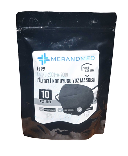 Picture of Merand Global FFP2 Filtreli Maske 10'lu Paket Siyah