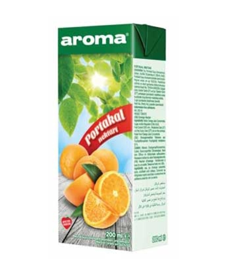 Picture of Aroma Meyve Suyu 200 ml x 27'li Koli Portakallı İçecek