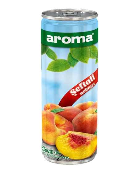 Picture of Aroma Meyve Suyu 330 ml Teneke Kutu x 24'lü Şeftali Nektarı