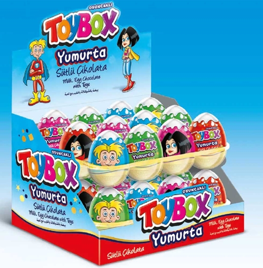 Picture of Toybox Oyuncaklı Sürpriz Yumurta Çikolata 20 gr X 12'li Paket