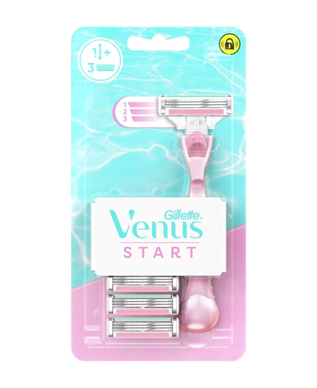Picture of Gillette Venus Start Shaving Razor for Women + 3 Refill