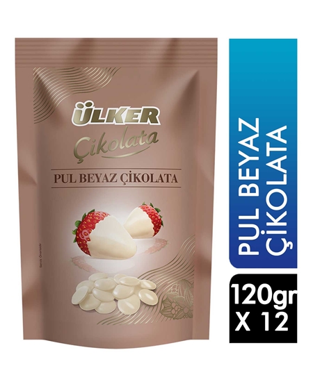 Picture of ÜLKER PUL ÇIKOLATA BEYAZ 120GR 12 Lİ