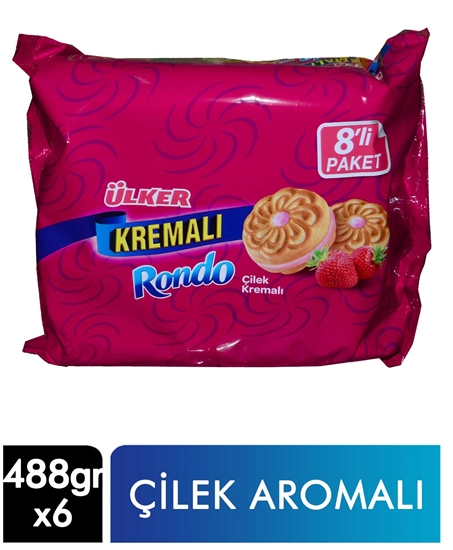 Picture of ÜLKER KREMALI RONDO ÇİLEKLİ  8x61GR 6 LI