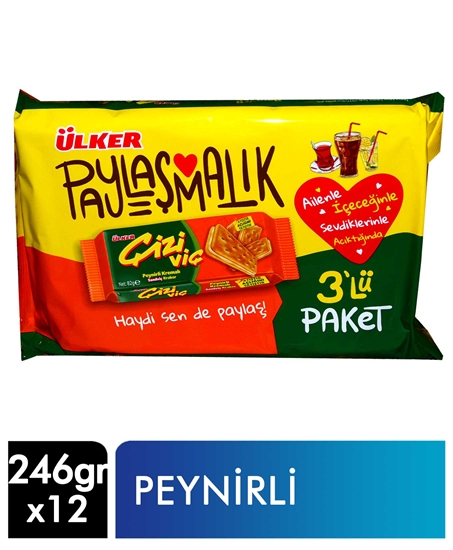 Picture of ÜLKER ÇİZİVİÇ PEYNİRLİ SANDVİÇ KRAKER 3x82GR 12 Lİ
