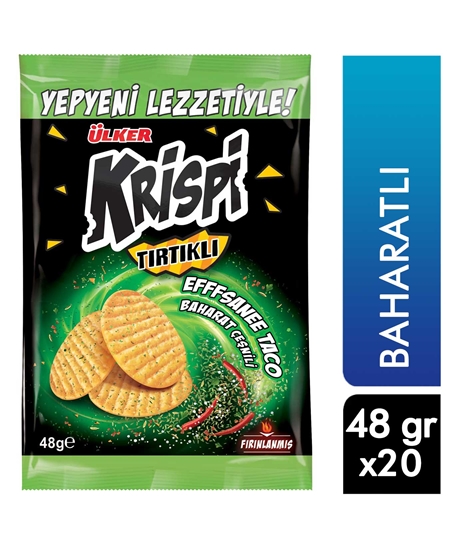 Picture of ÜLKER KRİSPİ TIRTIKLI KRAKER BAHARATLI 48GR 20 Lİ