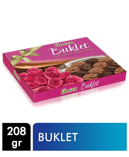 Picture of Ülker Buklet Sütlü&Bitter Madlen Çikolata 208 gr Pembe