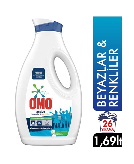 Picture of Omo Sıvı Çamaşır Deterjanı 1,69 lt 26 Yıkama ml Beyazlar ve Renkliler