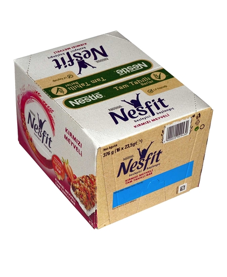 Picture of Nestle Nesfit Tam Tahıllı Bar 23,5 gr X 16'lı Paket Kırmızı Meyveli