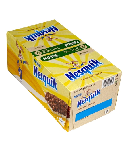 Picture of Nestle Nesquik Tam Tahıllı Bar 25 gr X 24'lü Paket Kakaolu