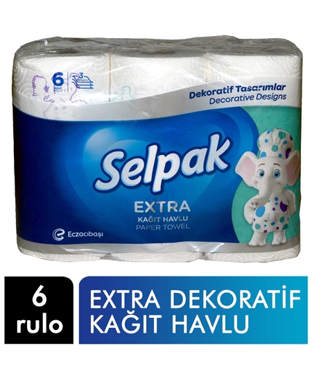 Picture of Selpak Havlu 6'lı Extra Desenli