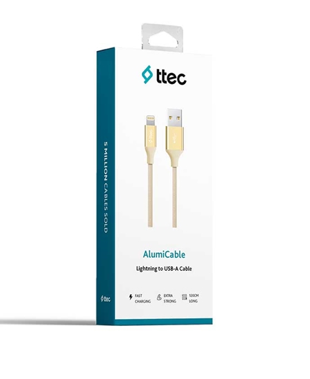Picture of Ttec Şarj Kablosu Alumicable İphone 2DK16A Altın