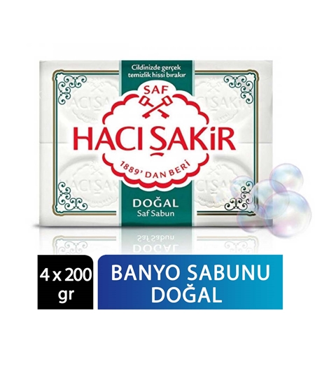 Picture of Hacı Şakir Saf Sabun 4 x 200 gr Doğal